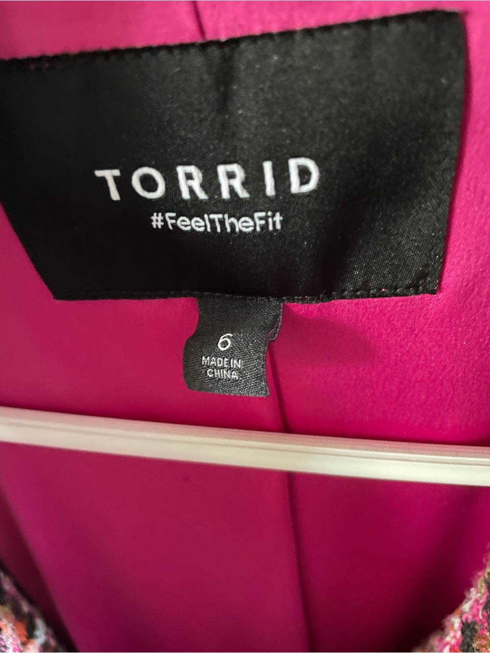 torrid Fuchsia Tweed-Accent Coat - Picture 2 of 10
